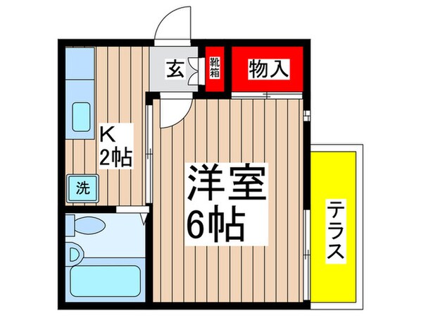 来夢ハイツの物件間取画像